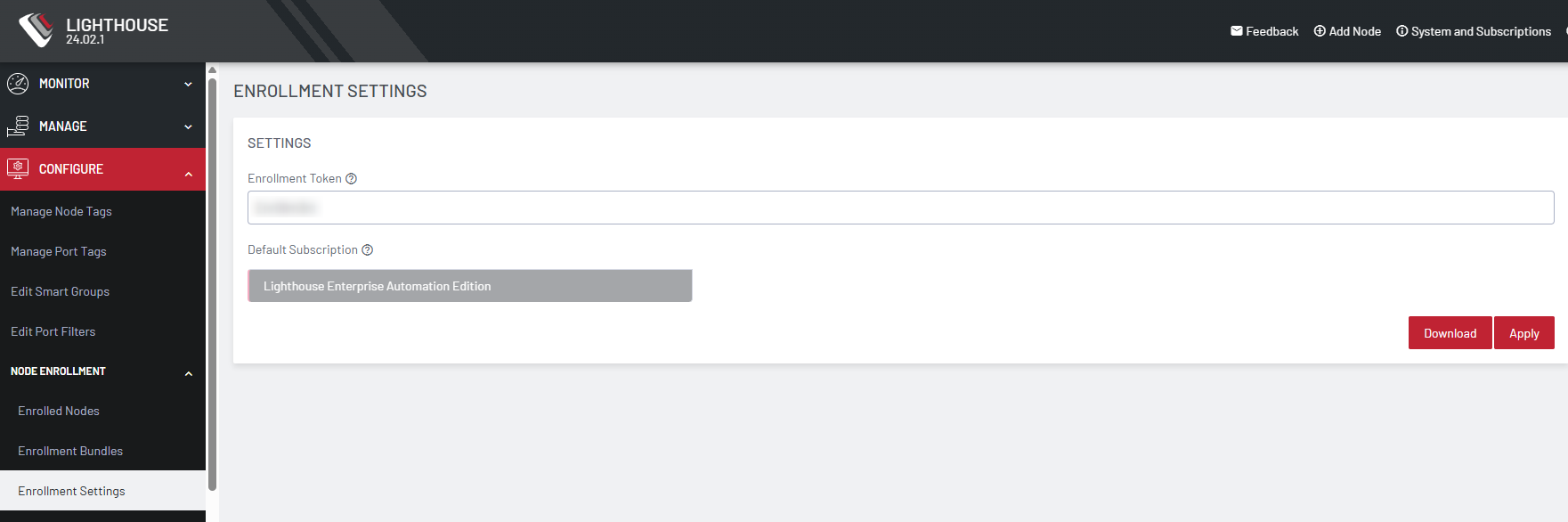 Enrollment token