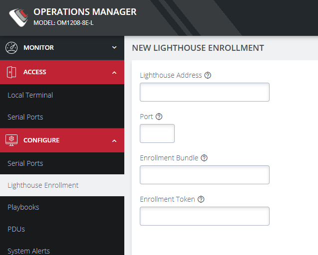 OM enrollment configuration